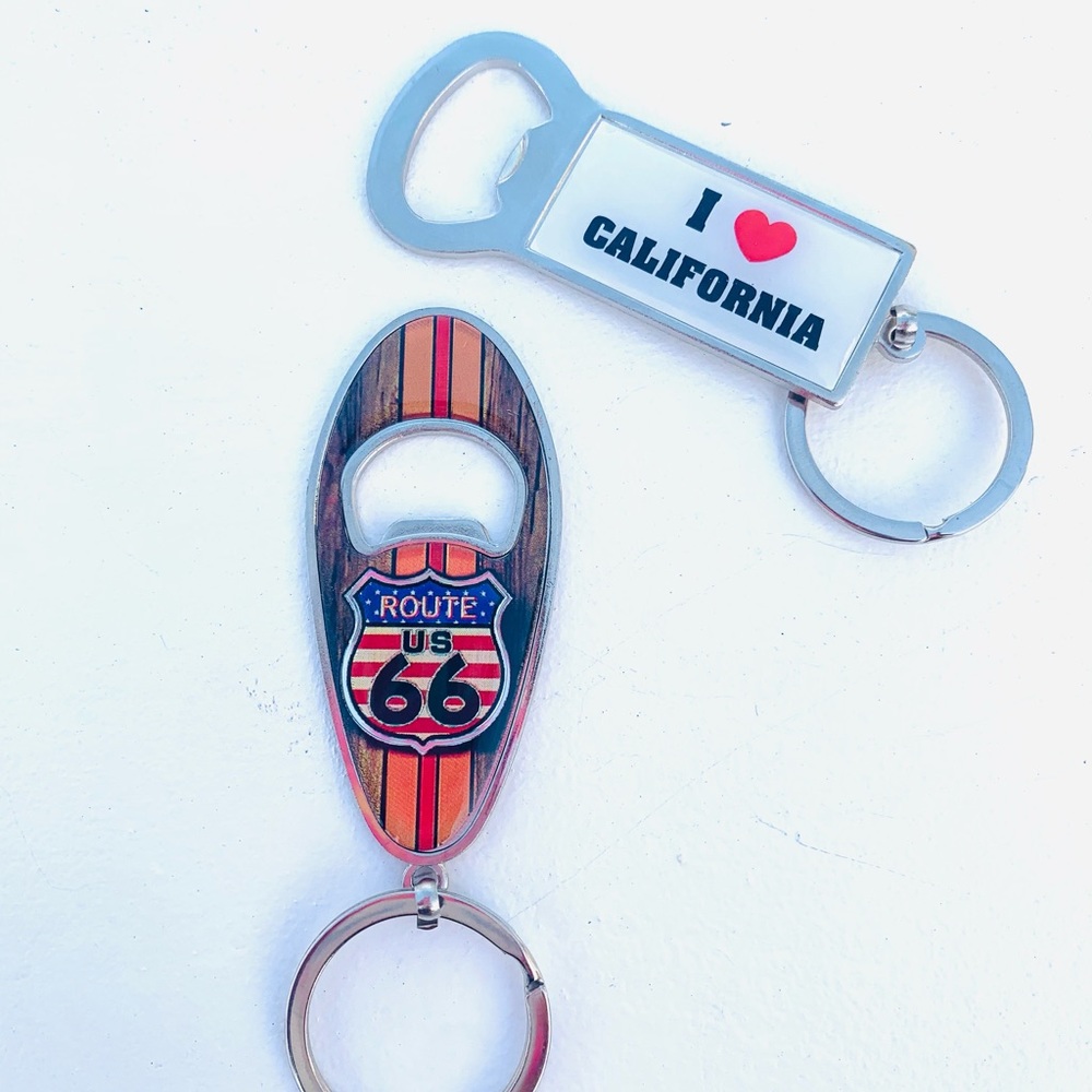 California Route 66 Keychains and I  ❤️ California Keychain